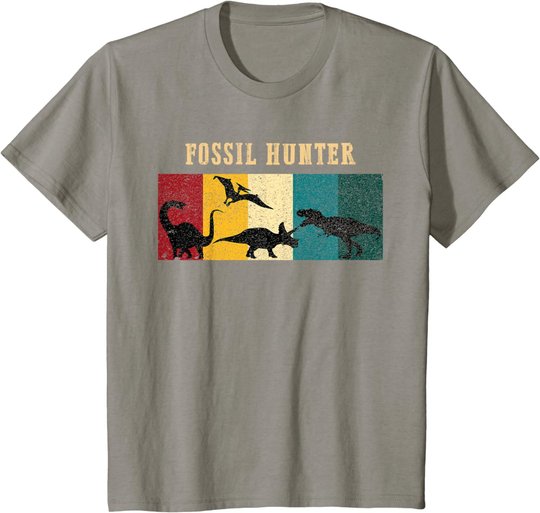 Vintage Paleontology Fossil Hunter Dinosaur Paleontologist T-Shirt