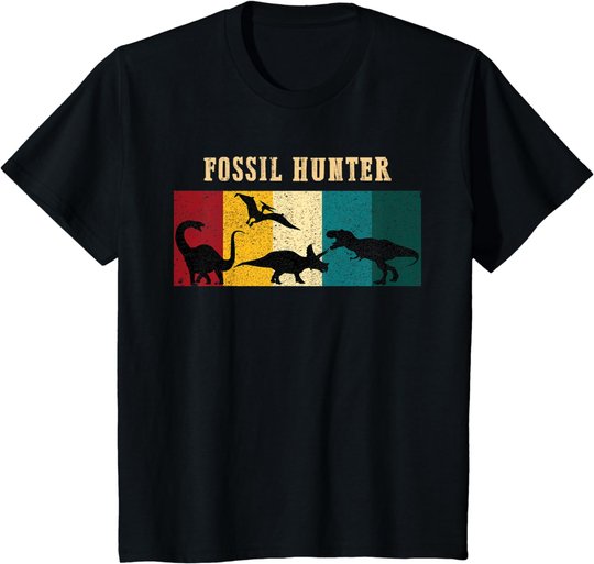 Vintage Paleontology Fossil Hunter Dinosaur Paleontologist T-Shirt