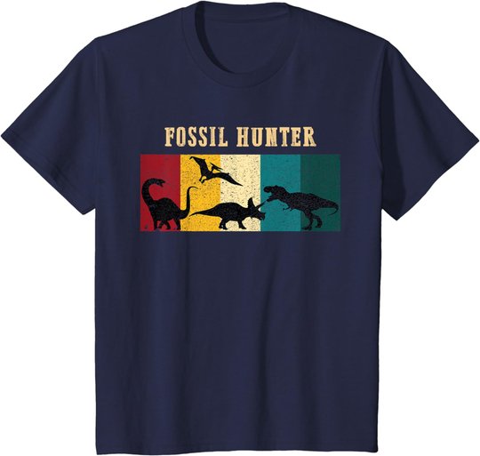 Vintage Paleontology Fossil Hunter Dinosaur Paleontologist T-Shirt