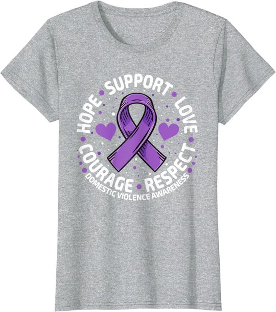 Domestic Violence Awareness Love Support Domestic Violence T-Shirt