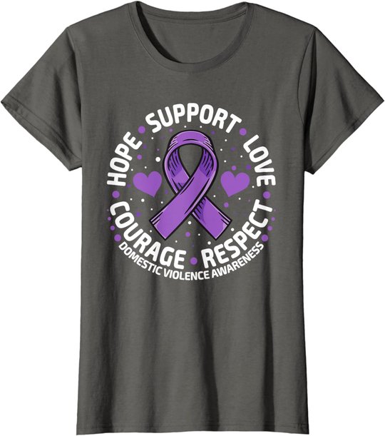 Domestic Violence Awareness Love Support Domestic Violence T-Shirt