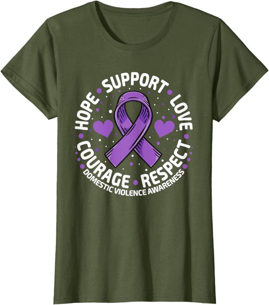 Domestic Violence Awareness Love Support Domestic Violence T-Shirt