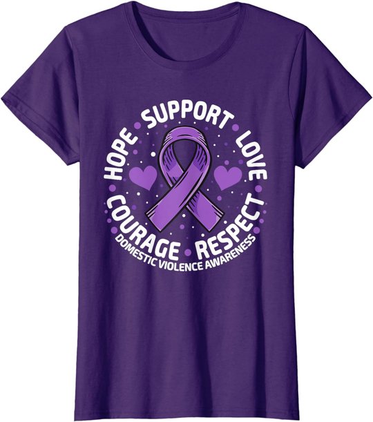 Domestic Violence Awareness Love Support Domestic Violence T-Shirt