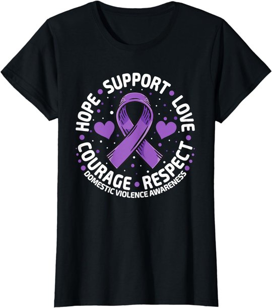 Domestic Violence Awareness Love Support Domestic Violence T-Shirt
