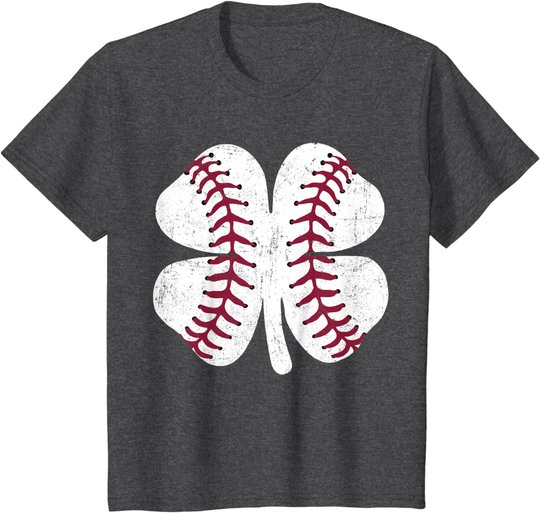St Patricks Day Shamrock Baseball Saint Paddy's Kids Boys T-Shirt