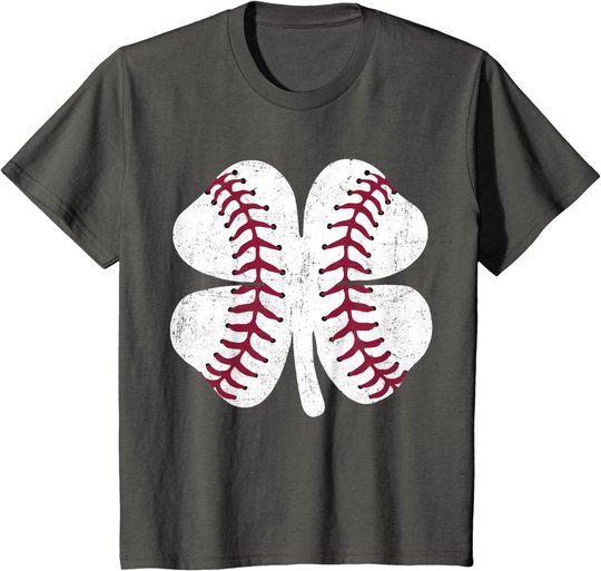 St Patricks Day Shamrock Baseball Saint Paddy's Kids Boys T-Shirt