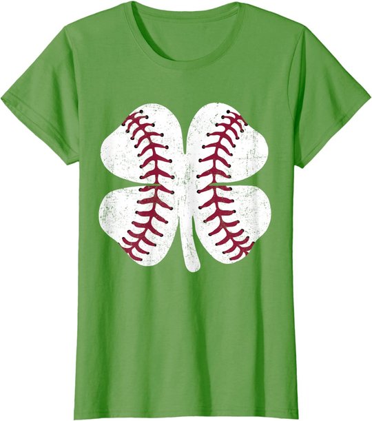 St Patricks Day Shamrock Baseball Saint Paddy's Kids Boys T-Shirt