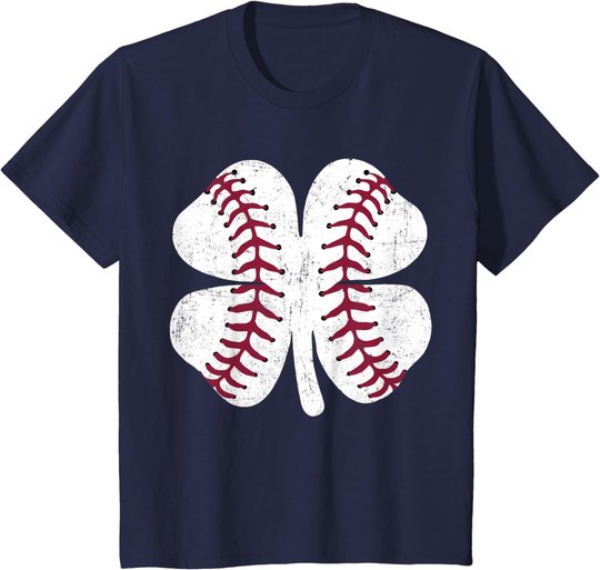 St Patricks Day Shamrock Baseball Saint Paddy's Kids Boys T-Shirt