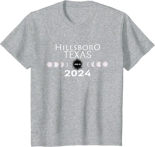 Total Solar Eclipse Hillsboro Texas 2024 Totality T-Shirt