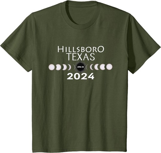 Total Solar Eclipse Hillsboro Texas 2024 Totality T-Shirt