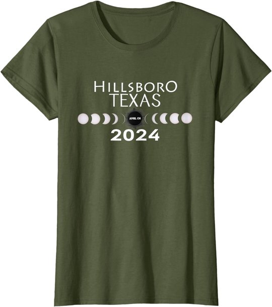 Total Solar Eclipse Hillsboro Texas 2024 Totality T-Shirt