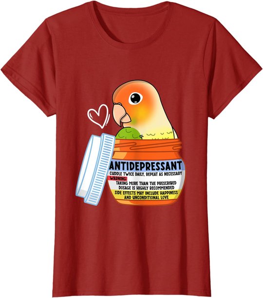 Cute Antidepressant Parrot I Green Cheek Pineapple Conure T-Shirt