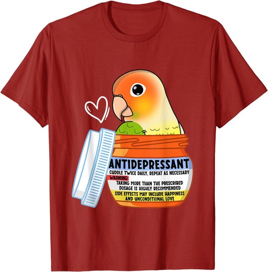 Cute Antidepressant Parrot I Green Cheek Pineapple Conure T-Shirt