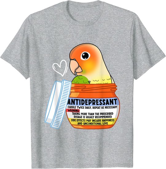 Cute Antidepressant Parrot I Green Cheek Pineapple Conure T-Shirt
