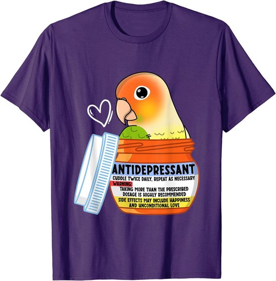 Cute Antidepressant Parrot I Green Cheek Pineapple Conure T-Shirt