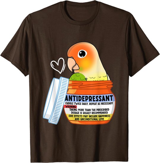 Cute Antidepressant Parrot I Green Cheek Pineapple Conure T-Shirt