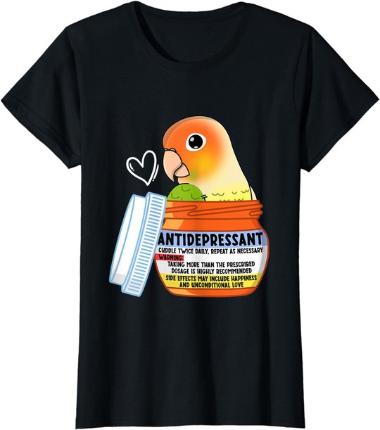Cute Antidepressant Parrot I Green Cheek Pineapple Conure T-Shirt