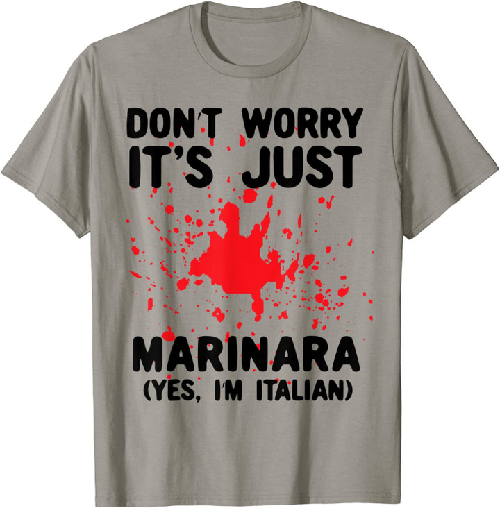 Funny Italian Halloween Marinara Sauce Fake Blood Splatter T-Shirt