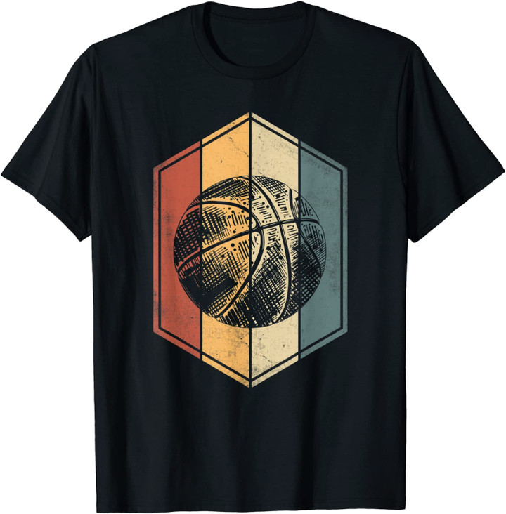 Basketball Player Gifts For Boys Girls Retro Vintage Ball T-Shirt