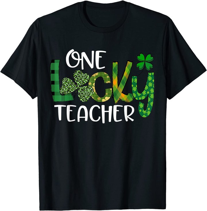 Shamrock One Lucky Teacher St. Patrick's Day School T-Shirt