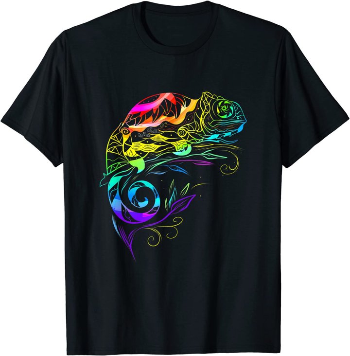 Chameleon Mandala Lizard Reptile Fossil Terrarium T-Shirt