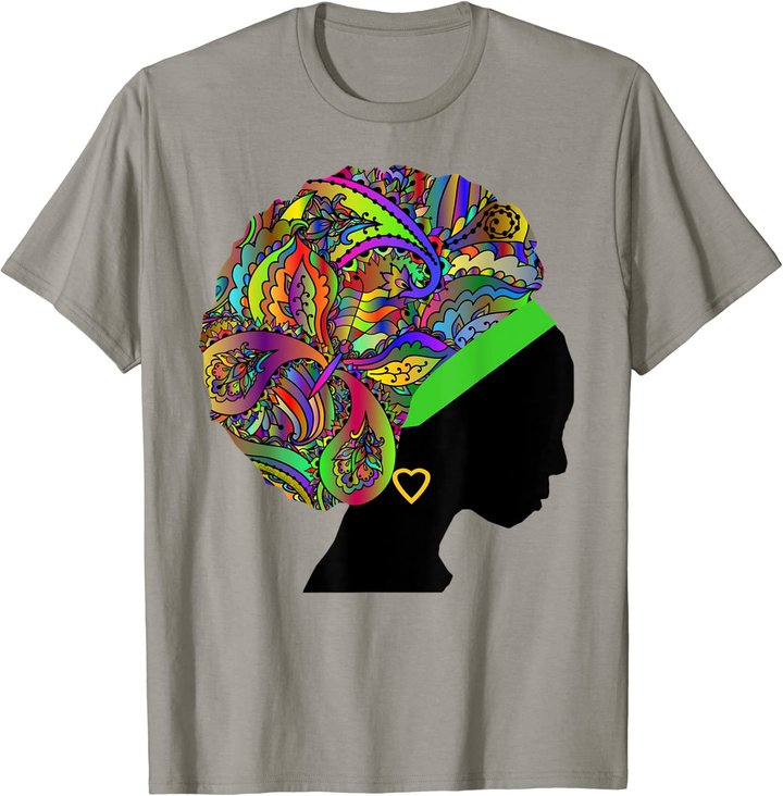 Beautiful Black Woman African American Black History T-Shirt