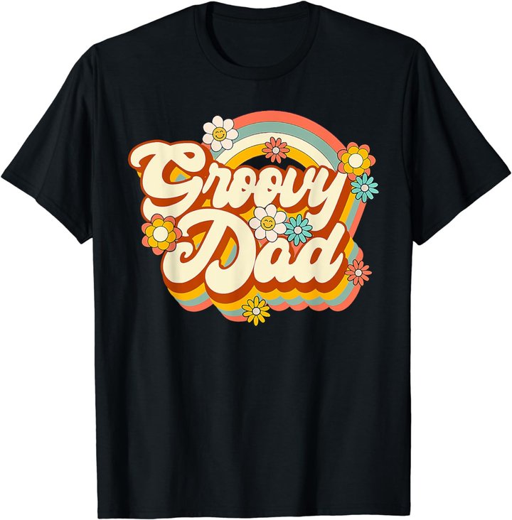 Retro Groovy Dad Family Birthday 60s 70s Hippie Costume T-Shirt