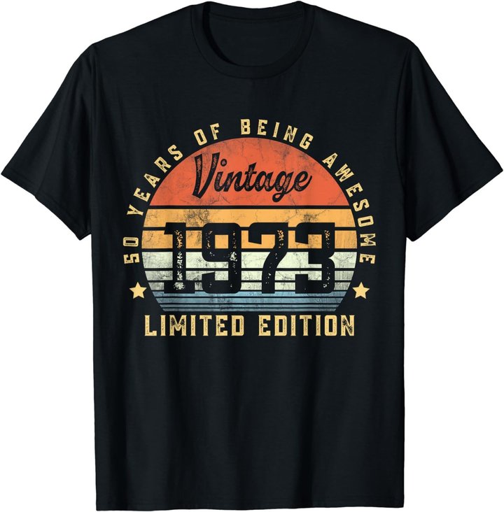 Vintage 1973 50 Year Old Gifts For Men Women 50th Birthday T-Shirt