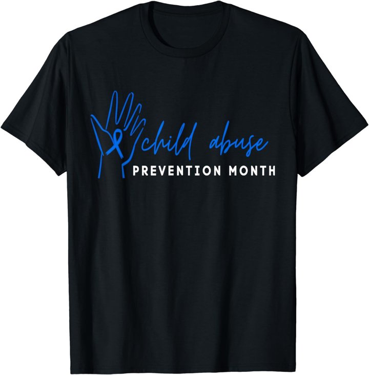 Child Abuse Awareness Month Blue Ribbon Domestic Violence T-Shirt