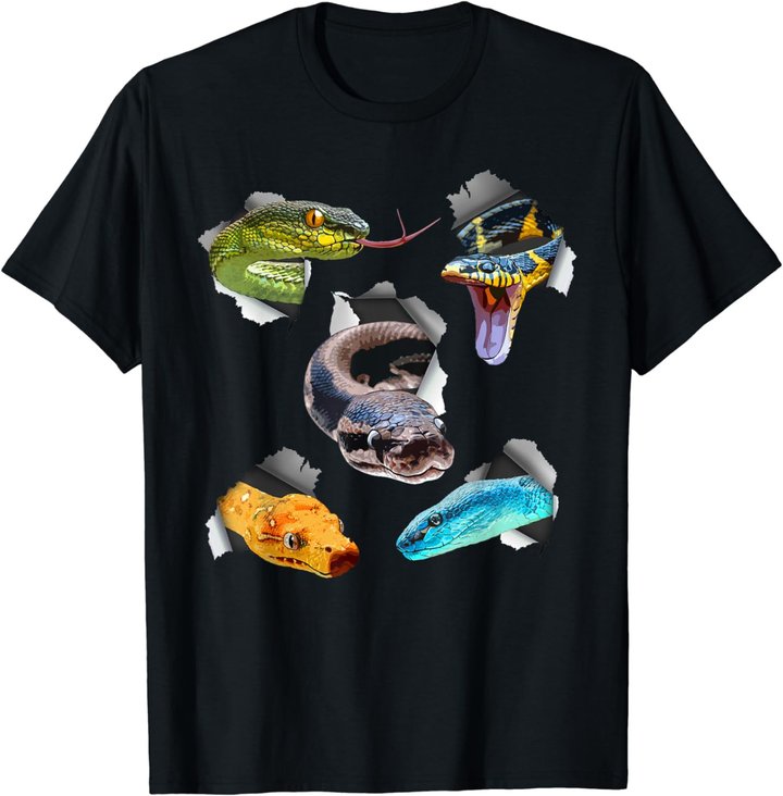 Funny Snake Design For Men Women Kids Toddler Reptile Lover T-Shirt