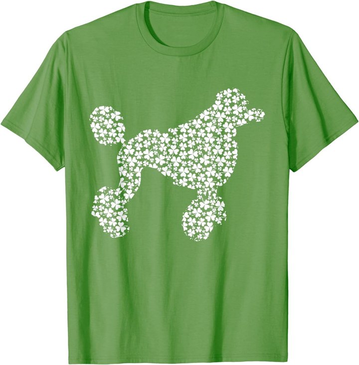 Standard Poodle Dog Cute Shamrock St Patricks Day T-Shirt