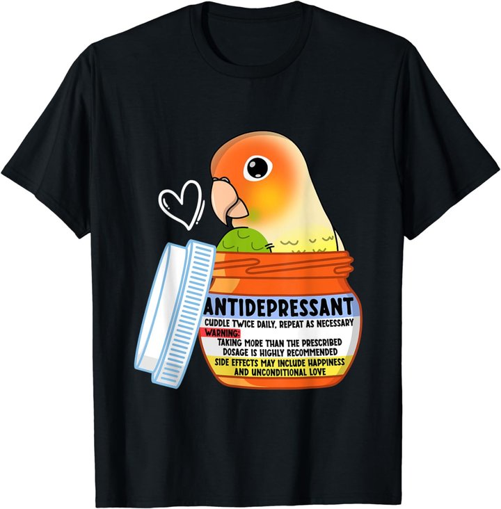 Cute Antidepressant Parrot I Green Cheek Pineapple Conure T-Shirt