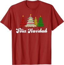 Family Matching Feliz Navidad Spanish Mexican Christmas T-Shirt