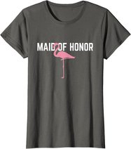 Maid of Honor T-Shirt Flamingo Bachelorette Party Shirts