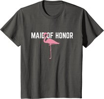 Maid of Honor T-Shirt Flamingo Bachelorette Party Shirts