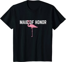 Maid of Honor T-Shirt Flamingo Bachelorette Party Shirts