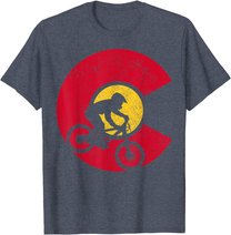 Mountain Bike Colorado Flag MTB Biking Mountain Biker Gift T-Shirt