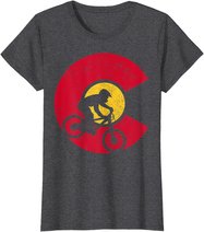 Mountain Bike Colorado Flag MTB Biking Mountain Biker Gift T-Shirt