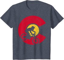 Mountain Bike Colorado Flag MTB Biking Mountain Biker Gift T-Shirt