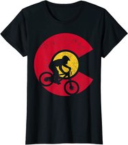 Mountain Bike Colorado Flag MTB Biking Mountain Biker Gift T-Shirt