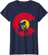 Mountain Bike Colorado Flag MTB Biking Mountain Biker Gift T-Shirt