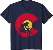 Mountain Bike Colorado Flag MTB Biking Mountain Biker Gift T-Shirt