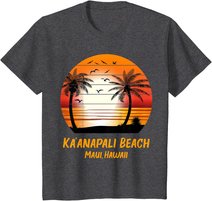 Ka��anapali Beach Maui Hawaii Vintage Sunset Kaanapali Retro T-Shirt