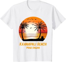 Ka��anapali Beach Maui Hawaii Vintage Sunset Kaanapali Retro T-Shirt