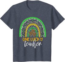 One Lucky Teacher Rainbow Shirt School St Patrick??s Day T-Shirt