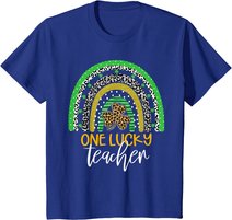 One Lucky Teacher Rainbow Shirt School St Patrick??s Day T-Shirt