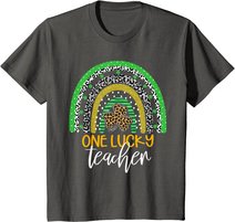 One Lucky Teacher Rainbow Shirt School St Patrick??s Day T-Shirt