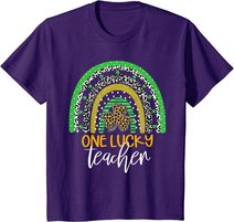 One Lucky Teacher Rainbow Shirt School St Patrick??s Day T-Shirt