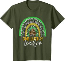 One Lucky Teacher Rainbow Shirt School St Patrick??s Day T-Shirt