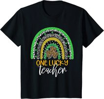 One Lucky Teacher Rainbow Shirt School St Patrick??s Day T-Shirt